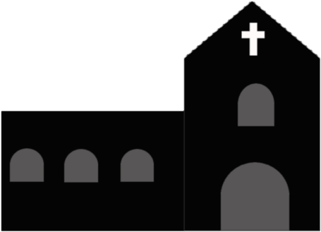 Christian Church Silhouette Computer Icons Pulpit - Silhouette Of Church (481x340)