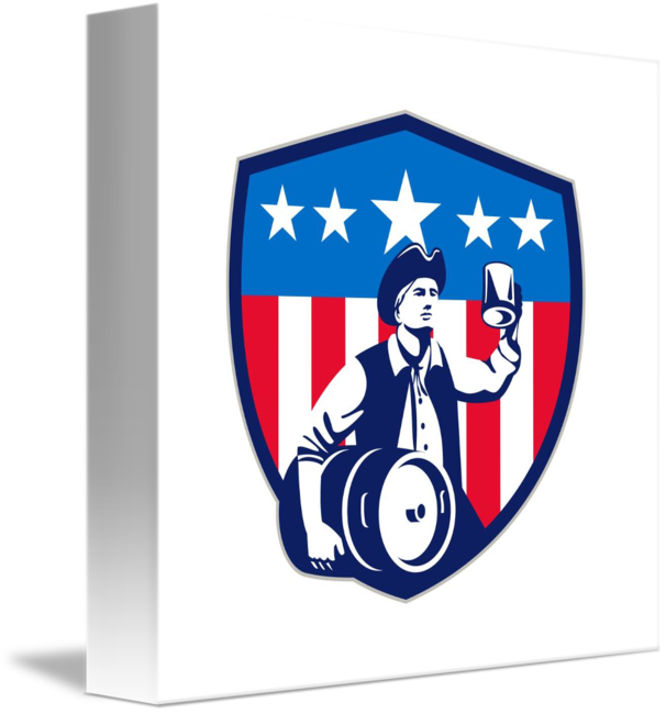 American Patriot Beer Keg Flag Crest By - Cuban Flag (606x650)
