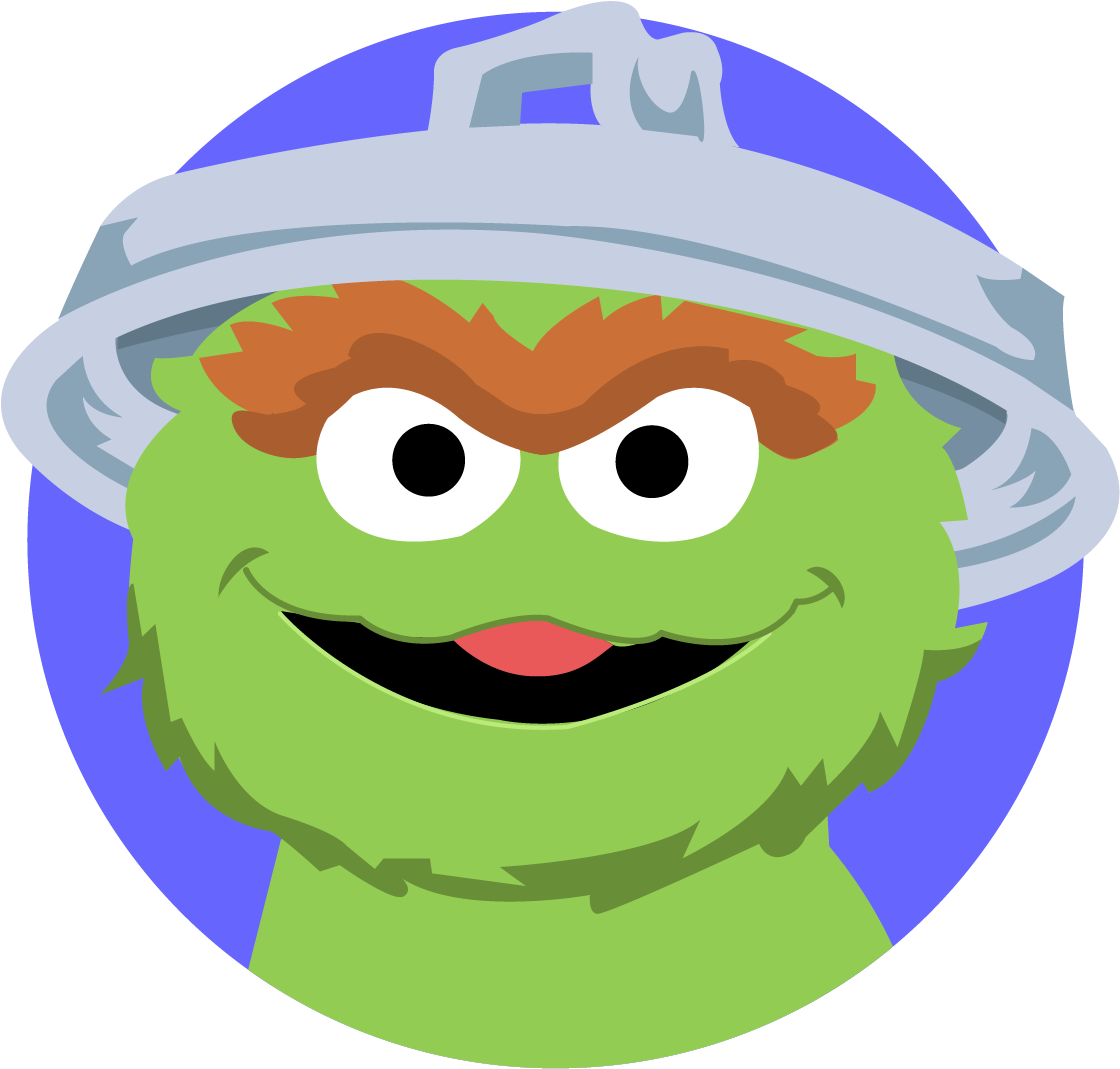 Painting Clipart Child Painting - Oscar The Grouch Circle (1667x1250)