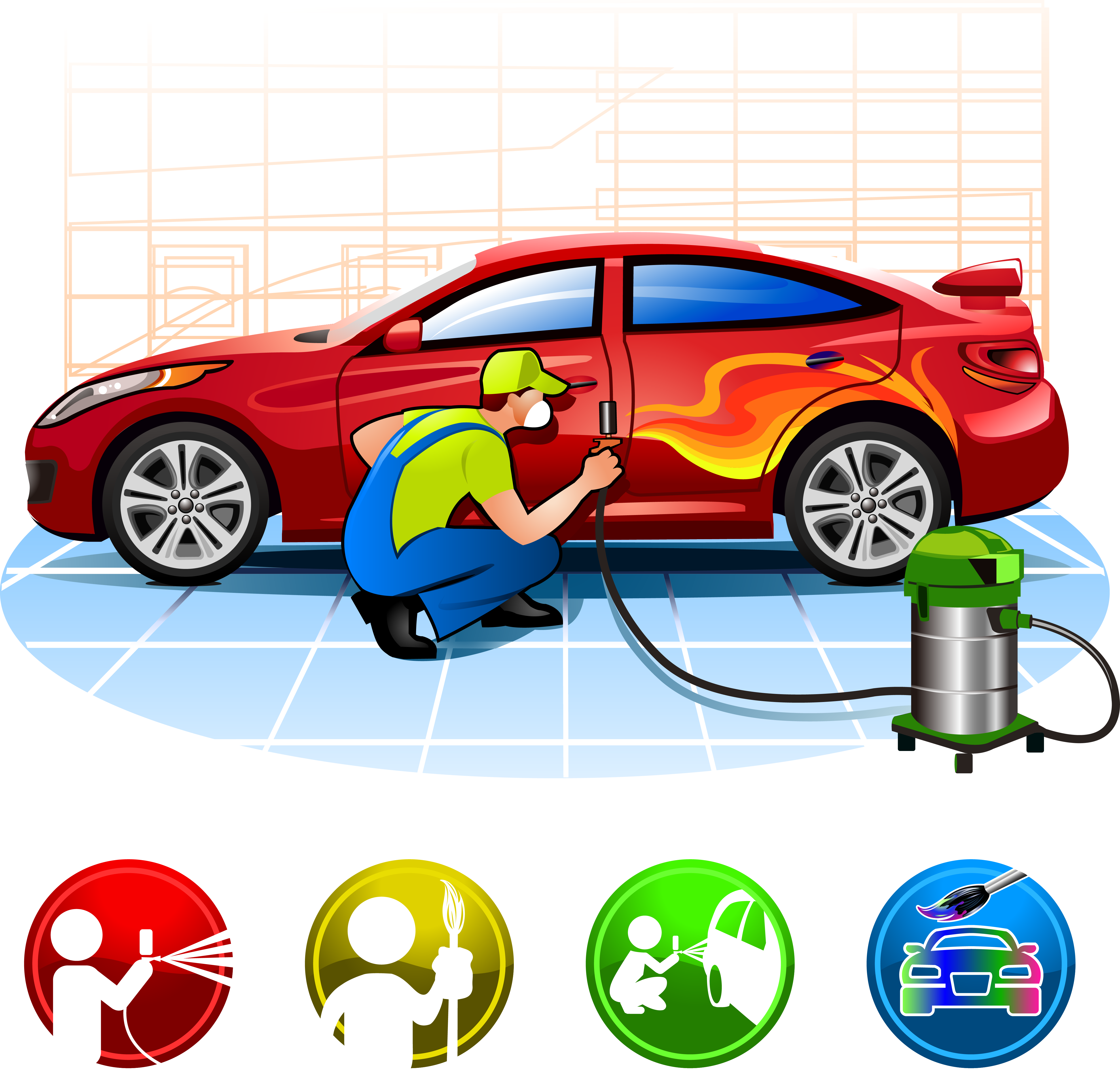 Clip Art Transparent Auto Repair Shop Clipart - Cliparts Car Repair (5009x4789)