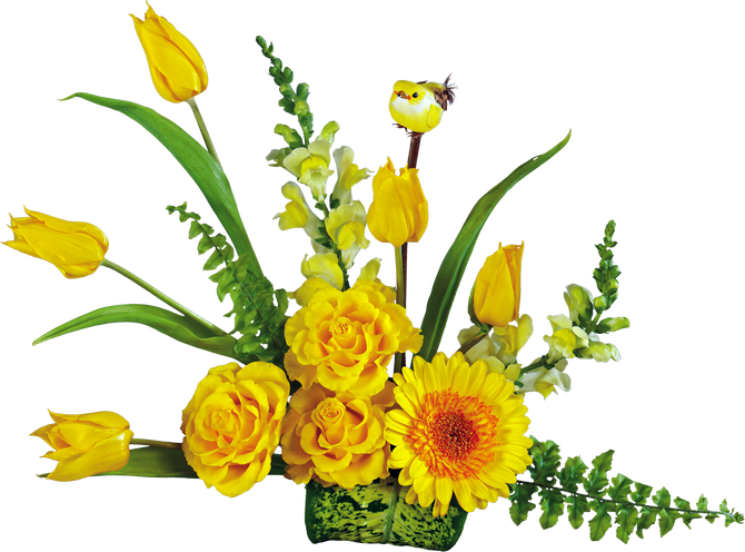 Flower Tubes / Bouquets - Детские Клипарты (670x496)