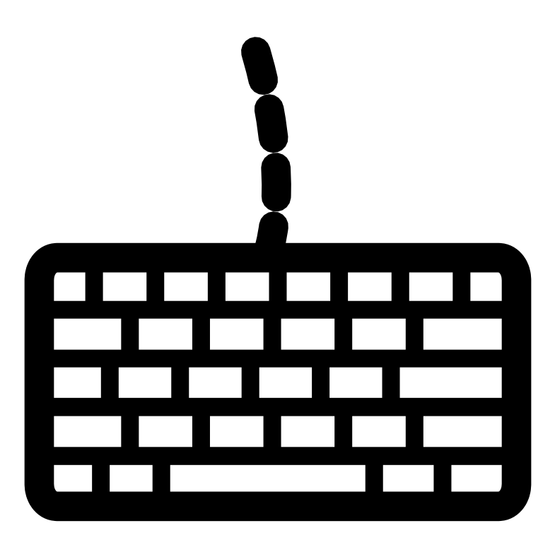 Clipart - Mono Keyboard - Computer Keyboard (800x800)