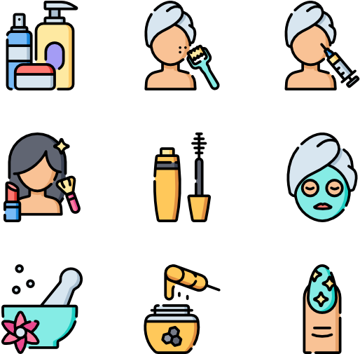Hairdresser Icons Free Hairdressing And Esthetics - Icon Kosmetik Png (600x564)