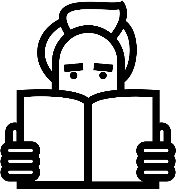 Noun Man With Book - Book (583x643)