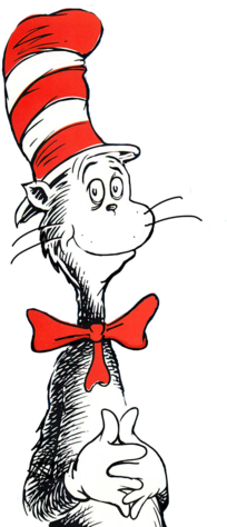 First Book I Read - Cat In The Hat Clipart Png (288x480)