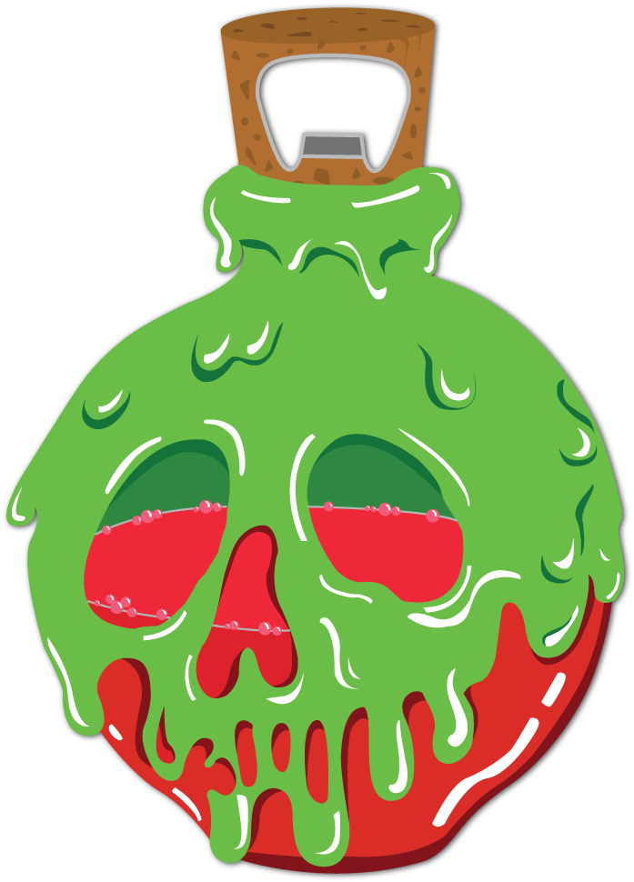 Poison Apple Bottle Opener - Wicked Witch With Poison Apple Png (1000x1000)