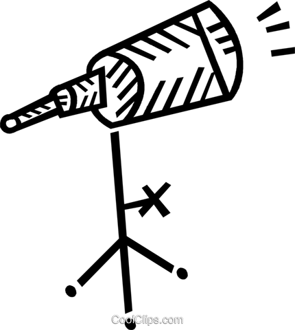 Telescope Royalty Free Vector Clip Art Illustration - Telescope Royalty Free Vector Clip Art Illustration (430x480)