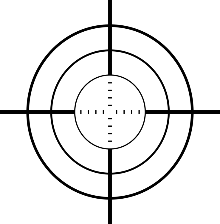 Reticle Telescopic Sight Download Line Art - Cross Hairs Clip Art (738x750)