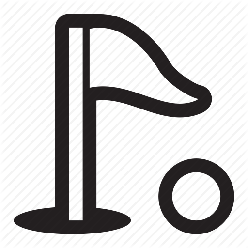 Golf Hole Vector Clipart Golf Course Golf Clubs - Golf Putting Icon (512x512)