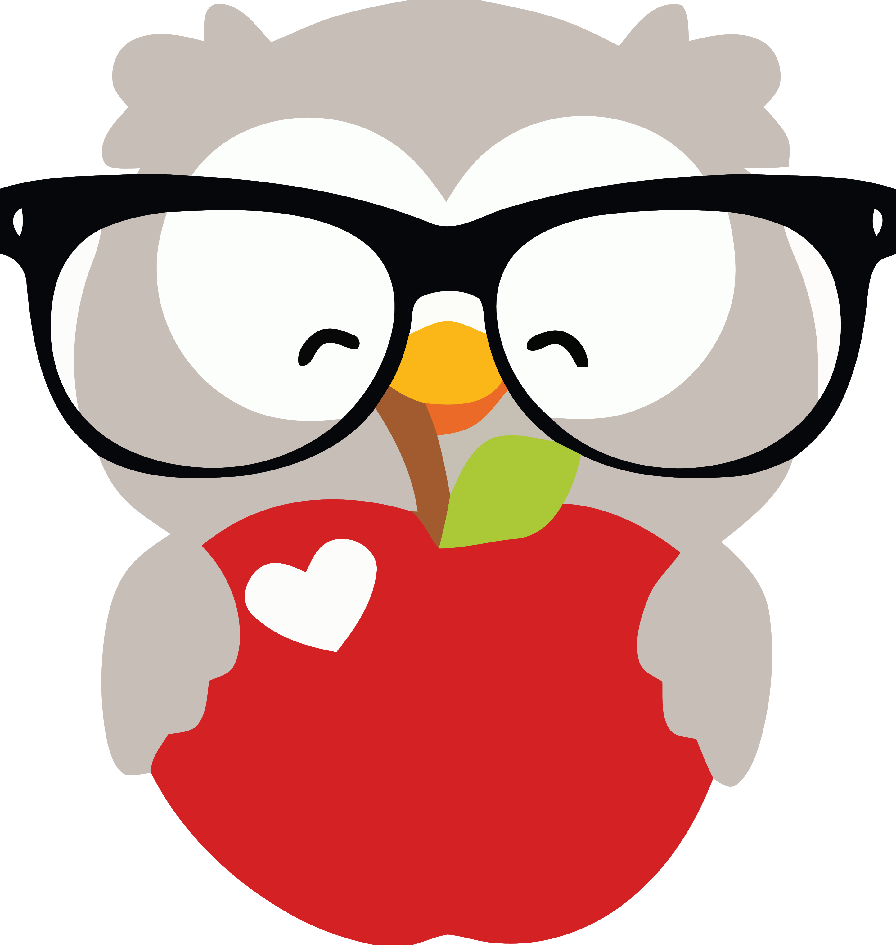 Owl Happy Clipart Www Topsimages In Happy Clipart - Owl With Glasses Clipart (2887x3045)