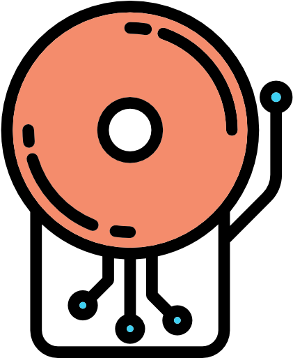 Jpg Black And White Stock Bells Security Home Automation - Alarm Device (512x512)