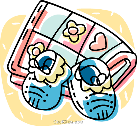 Slippers And Blankets Royalty Free Vector Clip Art - Illustration (480x444)