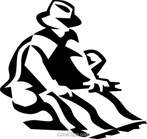 Man Making A Blanket Royalty Free Vector Clip Art Illustration - Illustration (480x455)