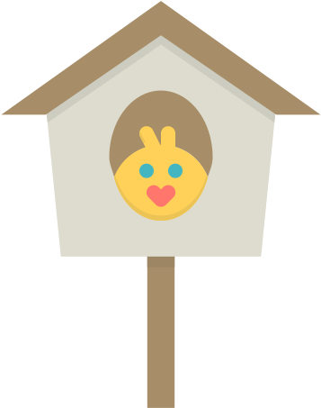 Bird, Birdie, Birdhouse, Chicken, Spring, Nest, Den, - Casa De Passarinho Png (512x512)