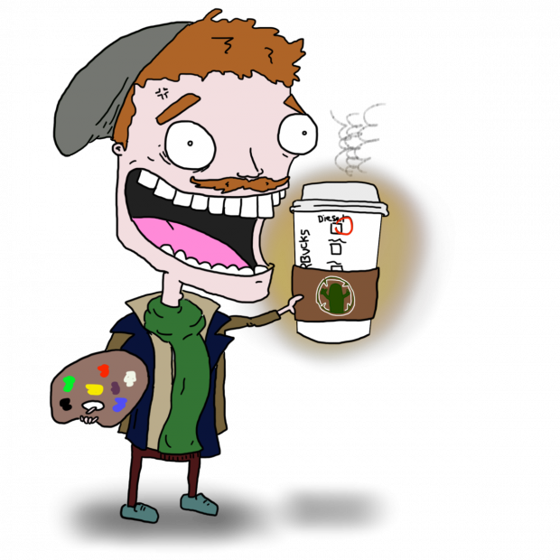 L'amante Dei Disegni Con La Schiuma Del Cappuccino - Типы Кофеманов (620x620)