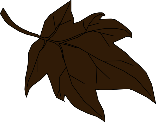 Dark Brown Autumn Leaf Svg Clip Arts 600 X 467 Px - Dark Brown Autumn Leaf Svg Clip Arts 600 X 467 Px (600x467)