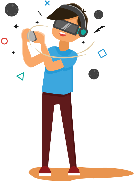 Games Clipart Lawn Game - Virtual Reality (550x740)