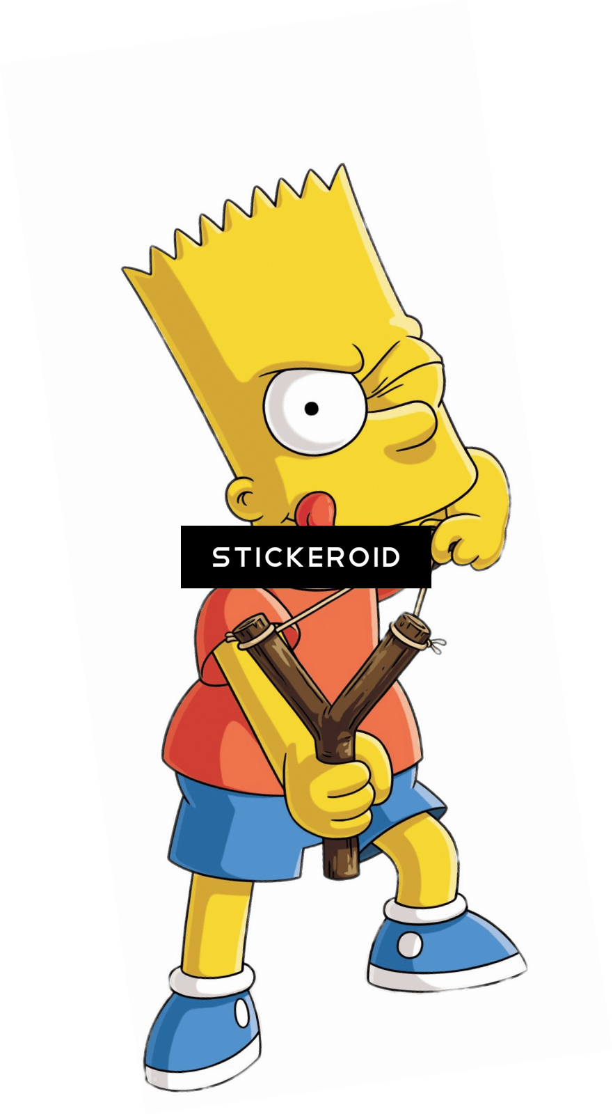 Bart Simpson Shooting A Catapult - Cartoon (881x1600)