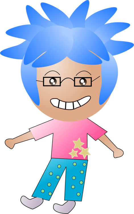 Blue Hair Public Domain Public Sphere - Blue (471x749)