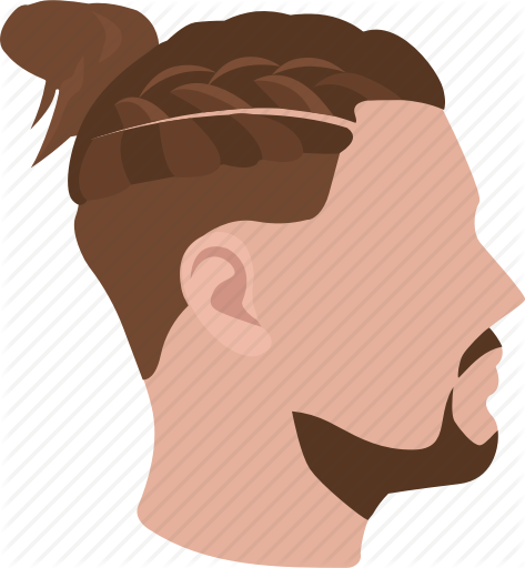 Banner Black And White Stock Male Hairstyles Color - Wavy Hair Male Clip Art (473x512)