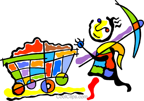 Coal Miner Royalty Free Vector Clip Art Illustration - Mining (480x337)