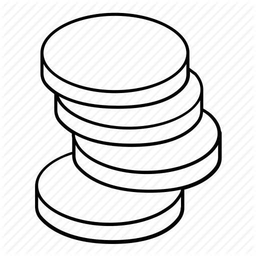 Clip Art Free Coins Drawing - Stack Of Coins Drawing (512x512)