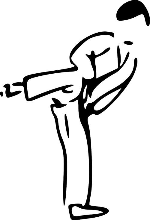 Karate,kick,martial - Karate Clip Art (500x735)