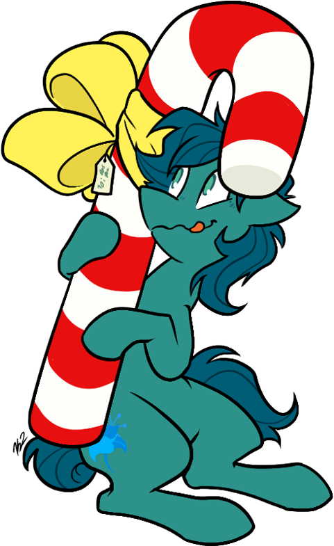 Egophiliac, Candy, Candy Cane, Cute, Earth Pony, Food, - Cartoon (490x800)