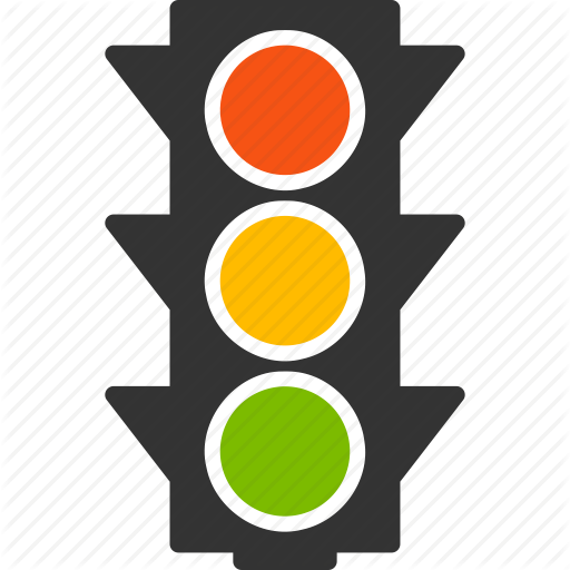Traffic Light Clipart Intersection - Yellow Traffic Light Icon (512x512)