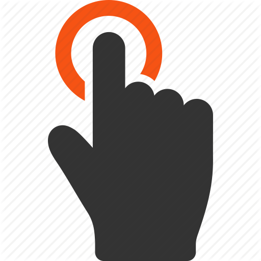 Advertisement Marketing By Aha Soft Click Gesture - Touch Button Icon Png (512x512)
