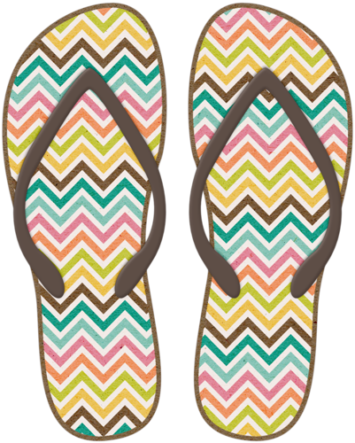 Summer Clipart Slipper - Clipart Flip Flops Summer (401x500)