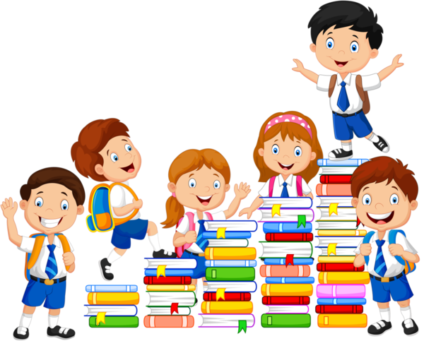 Personnages, Illustration, Individu, Personne, Gens - Cartoon School Kids Books (600x483)