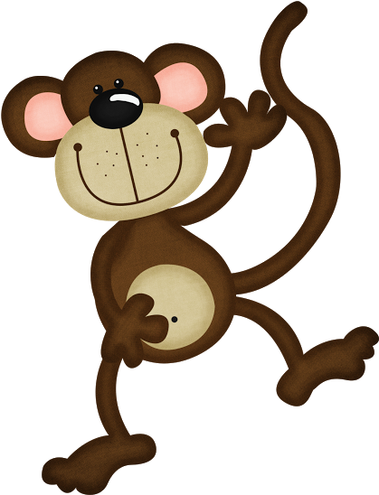 Monkey Monkey Illustration, Jungle Art, Clipart, Monkeys, - Cartoon (576x576)