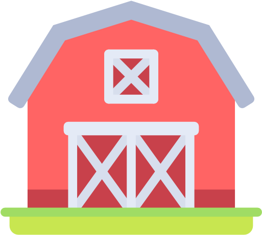 Vector Library Library Barn Icon Png Svg - Farm Clip Art (512x512)