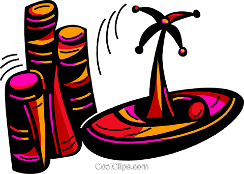 Spinning Roulette Wheel With Chips Royalty Free Vector - Clip Art (480x342)