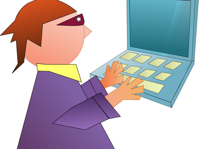 Geek Clipart Clip Art - Hacker De Notebook Flat Png (640x480)