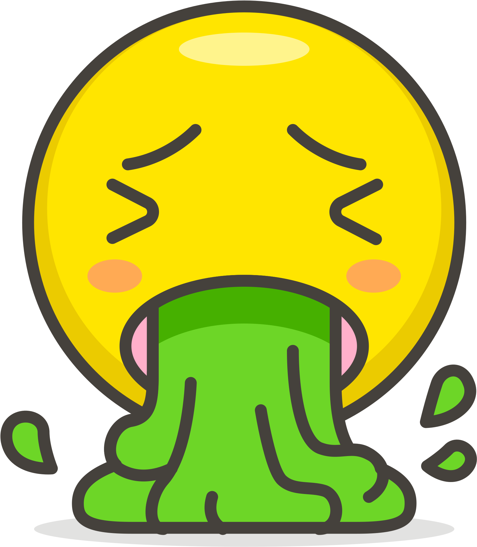 Open - Cute Emoji Png Download (2000x2000)