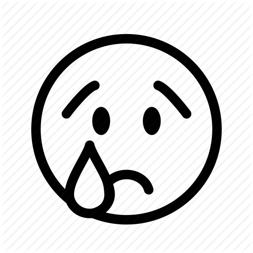 Crying Emoji Outline Clipart Smiley Emoji - Crying Emoji Black And White (512x512)