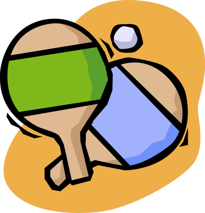 Ping Pong Paddles Royalty Free Vector Clip Art Illustration - Dibujo De Dna (674x700)