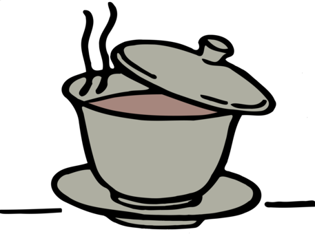 Teacup Lid Saucer - Hot Tea Clip Art (457x340)