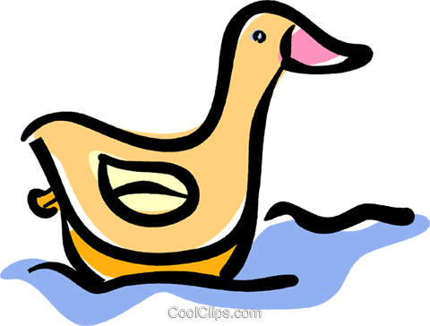 Rubber Duck Royalty Free Vector Clip Art Illustration - Duck On A Tractor (480x364)
