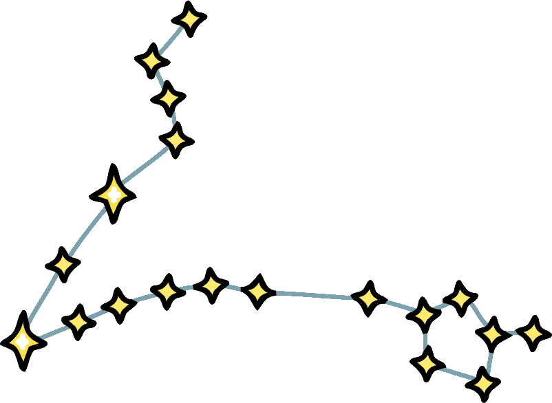 Constellation Transparent Pisces Star - Pisces Constellation Transparent (802x586)