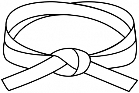 Karate Belt 1 White Illustration Graphic By Pixel Scrapper - Black Belt (456x456)