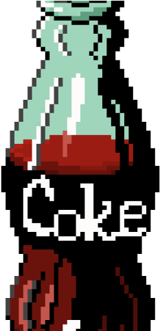 Soda Clipart Pixel Art - Coke Bottle Pixel Art (640x480)