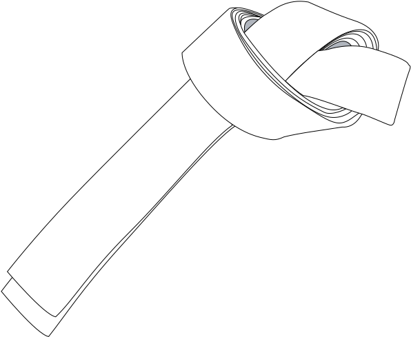 Martial Arts White Belt Alt - Drawing (608x502)