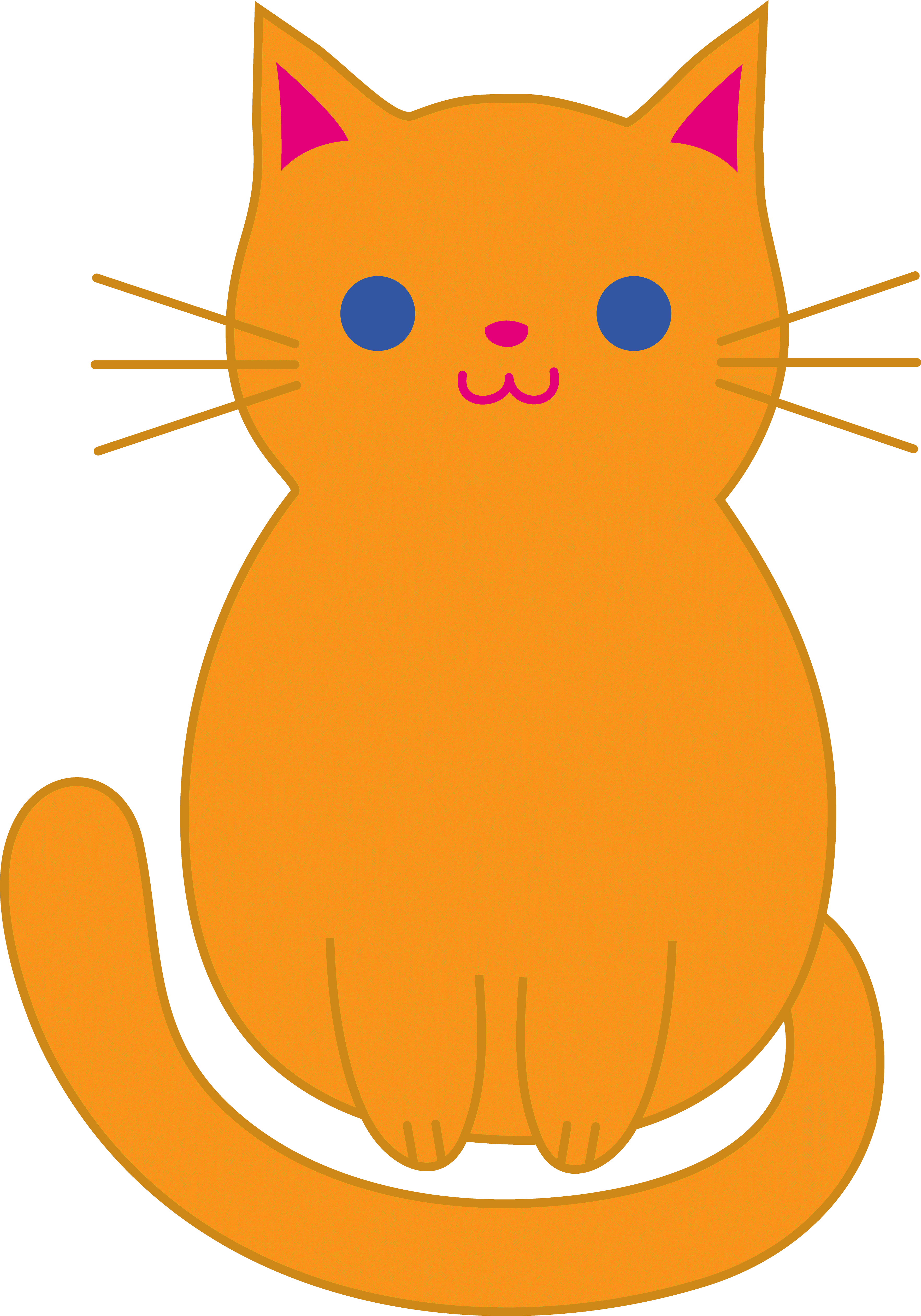 Желтый кот рисунок