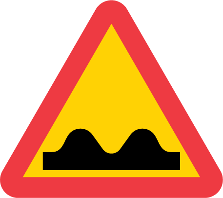 A8 Uneven Road Ahead - Speed Breaker Sign Board (457x406)