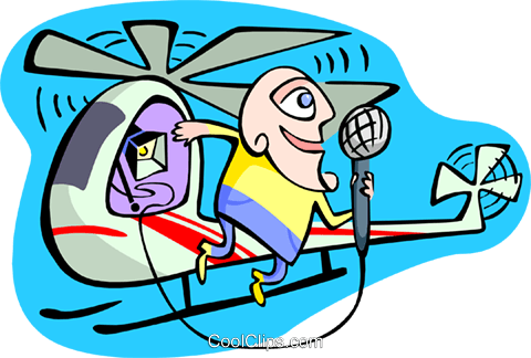 Radio Announcer/helicopter Royalty Free Vector Clip - Radio Announcer/helicopter Royalty Free Vector Clip (480x324)