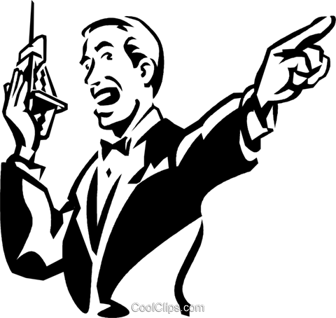 Announcer Royalty Free Vector Clip Art Illustration - Microphone Clip Art (480x454)