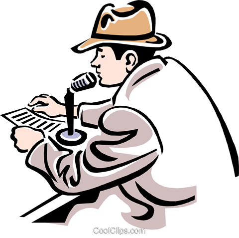 Announcer Royalty Free Vector Clip Art Illustration - Vetor Locutor (480x477)